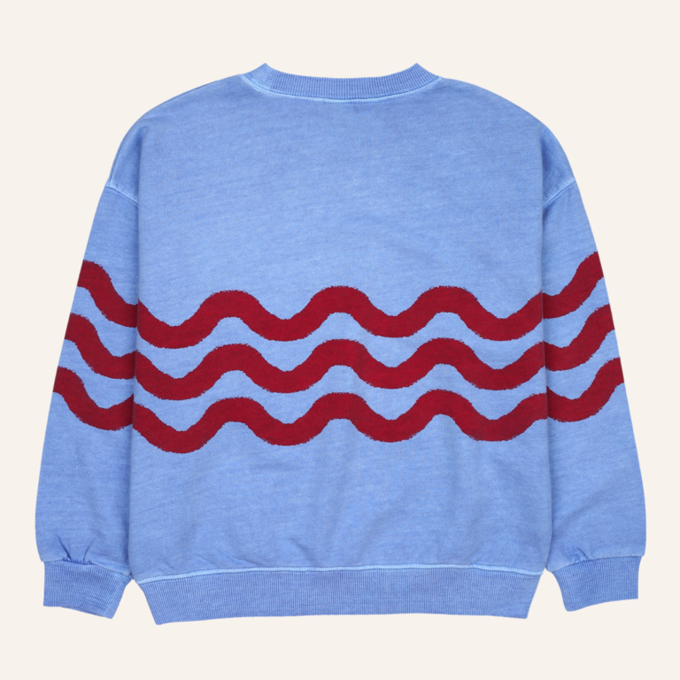Jelly Mallow Wave Pigment Sweatshirt - Blue