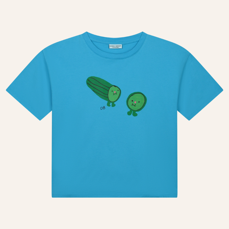 Daily Brat Daily Brat - Cute cumber t-shirt splashing blue