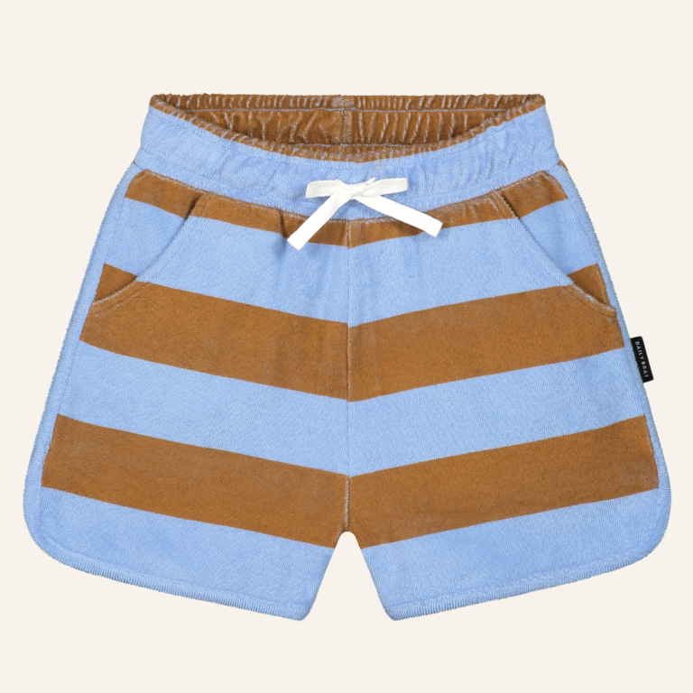Daily Brat Daily Brat - Striped towel shorts serenity blue