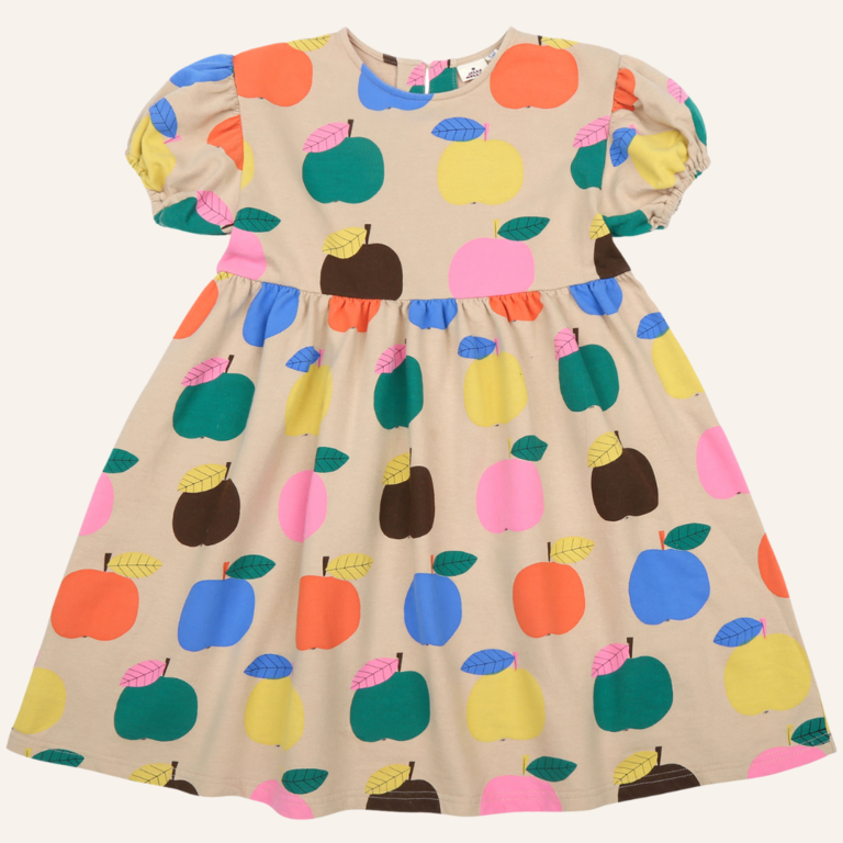 Jelly Mallow Colorful Apple Dress - Beige