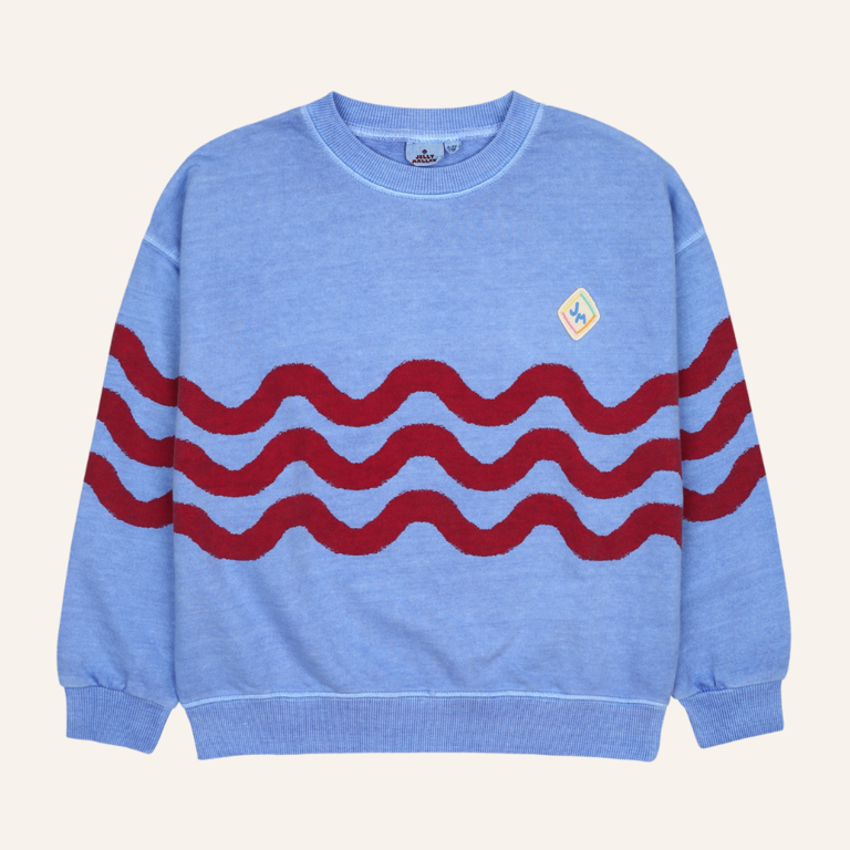 Jelly Mallow Wave Pigment Sweatshirt - Blue