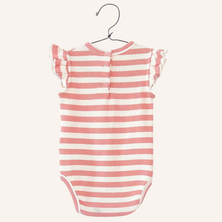 Play Up Striped rib body - Coral