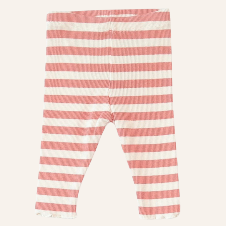 Play Up Striped rib legging - Coral