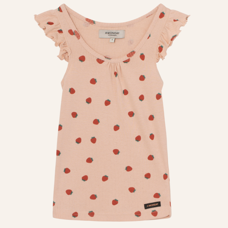 A MONDAY  in Copenhagen Alva top - Cameo rose print