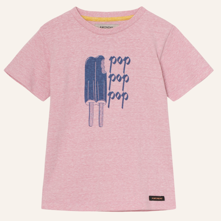 A MONDAY  in Copenhagen Ice t-shirt - Cameo Pink