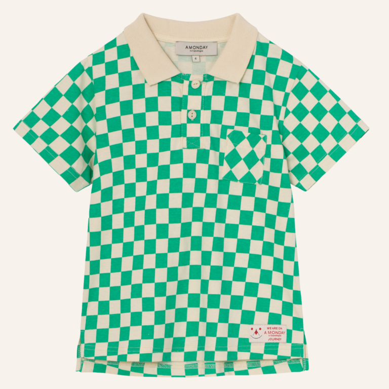 A MONDAY  in Copenhagen Sammy polo - Holly green check