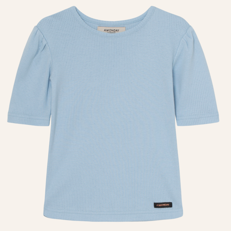 A MONDAY  in Copenhagen Basic pointelle - Cashmere blue