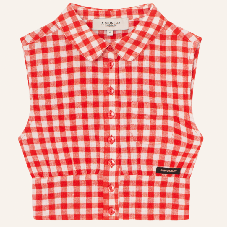 A MONDAY  in Copenhagen Silla shirt - Poppy check