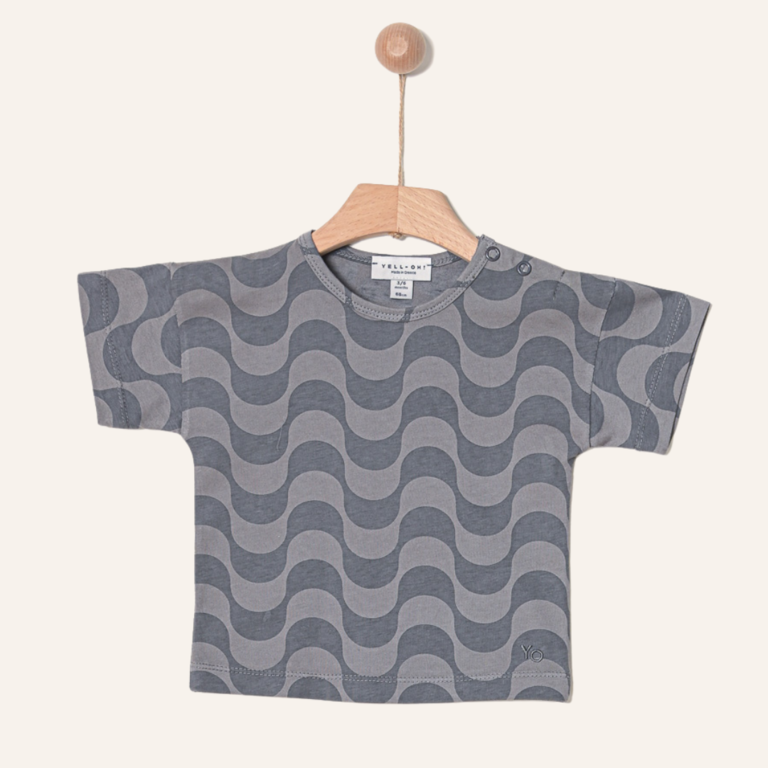 Yell-OH Yell-oh! T-shirt organic - Licorice waves allover