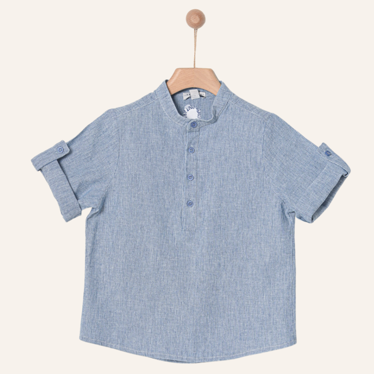Yell-OH Yell-oh! Blouse in linen denim - Light blue