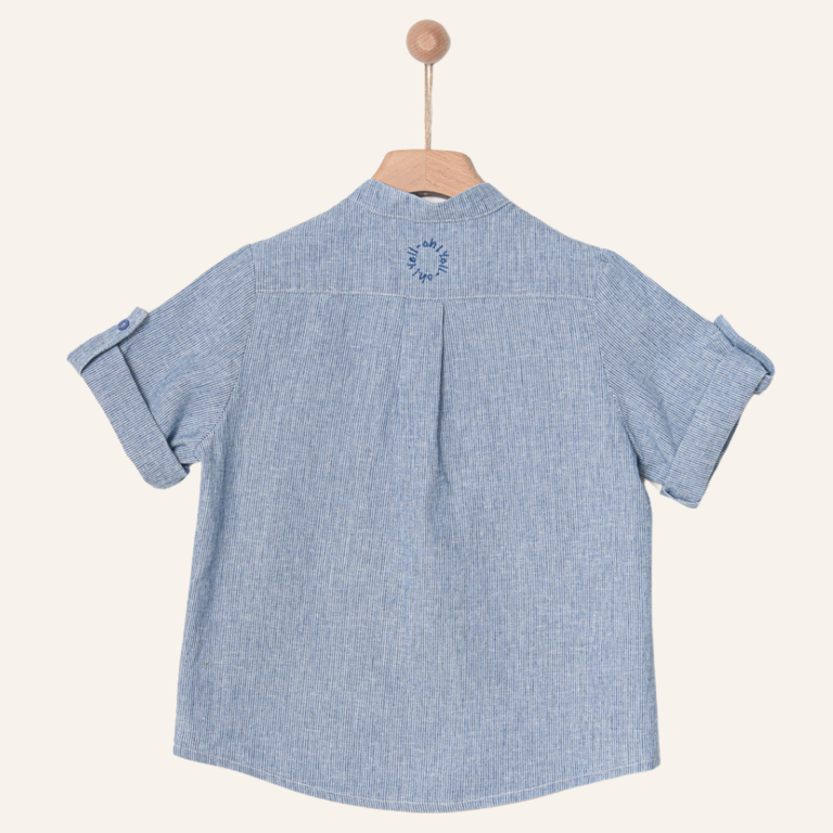 Yell-OH Yell-oh! Blouse in linen denim - Light blue