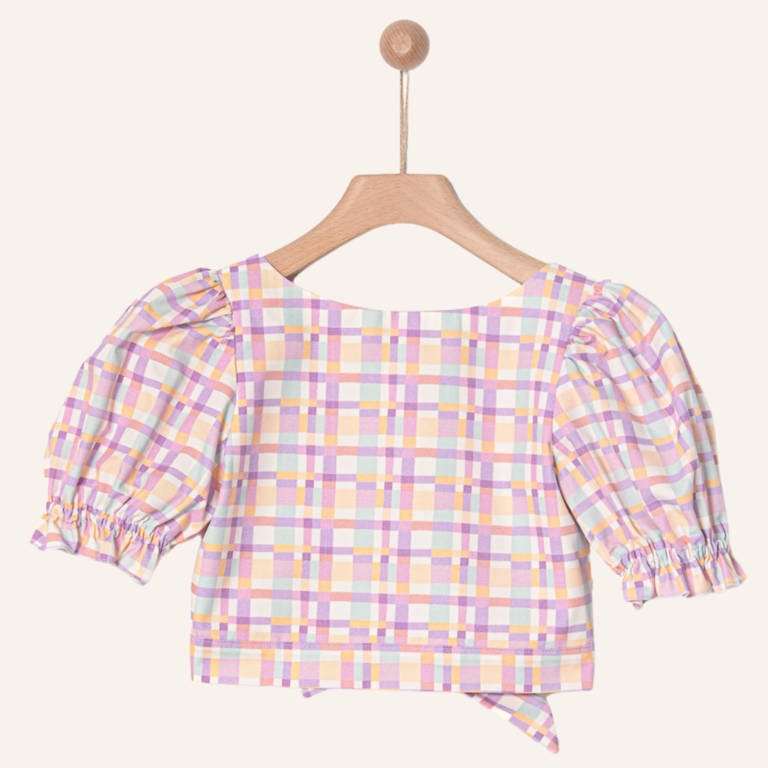 Yell-OH Yell-oh! Blouse open back - Multi checkered