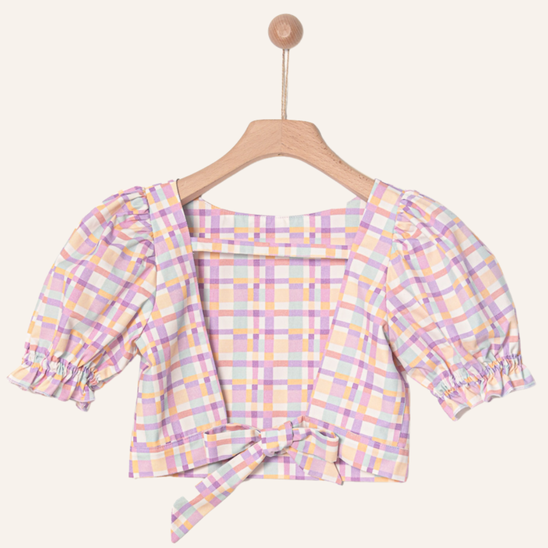 Yell-OH Yell-oh! Blouse open back - Multi checkered