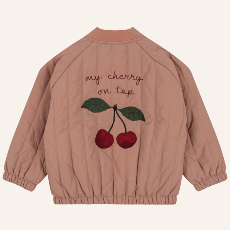 Konges Sløjd Juno frill bomber jacket - Cameo brown cherrie