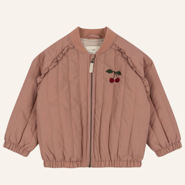 Konges Sløjd Juno frill bomber jacket - Cameo brown cherrie