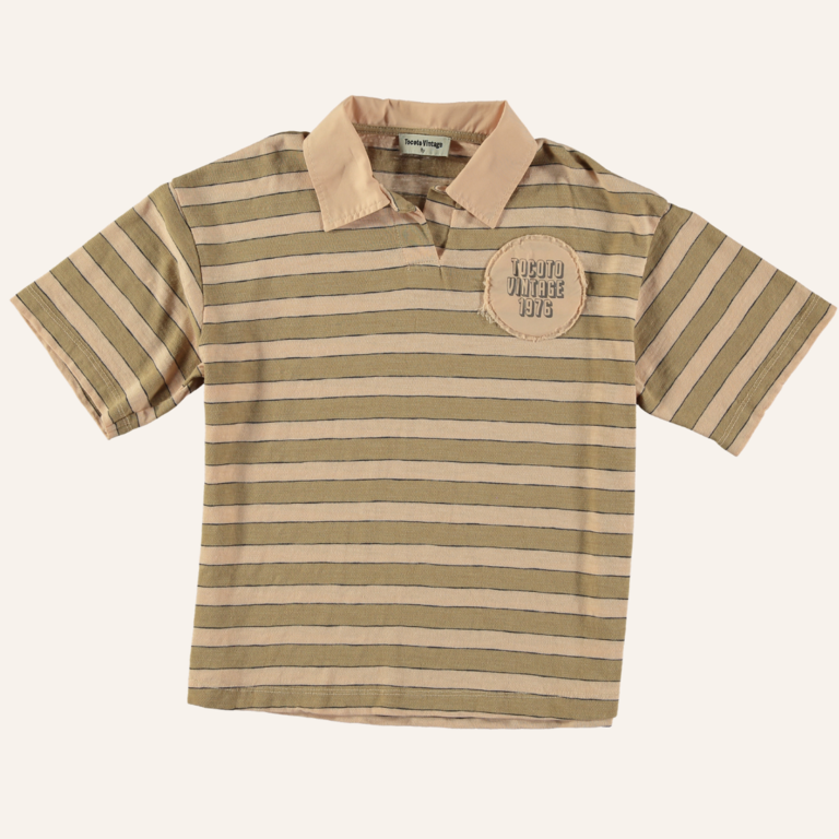 Tocoto Vintage Polo t-shirt without buttons - Pink