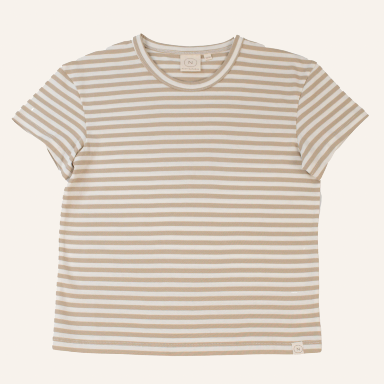 Navy Natural Navy Natural - Sem T-shirt stripe beige