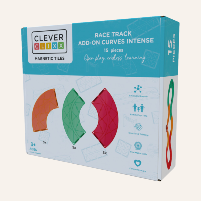 Cleverclixx Race track add-on curves intense - uitbreiding 15 pieces