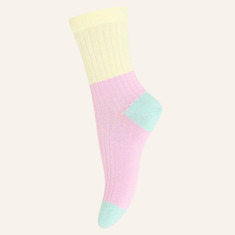 MP Denmark MP Denmark Block colour sock - Pink nectar