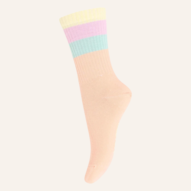 MP Denmark MP Denmark Wide stripes sock - Peach perfect