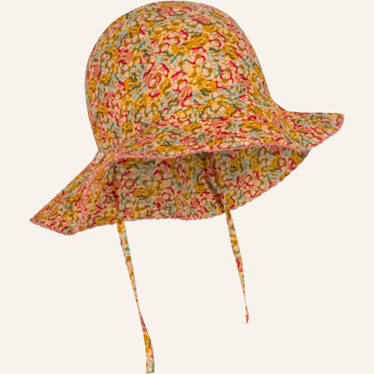 Konges Sløjd Elin frill sunhat - Rosier coloré