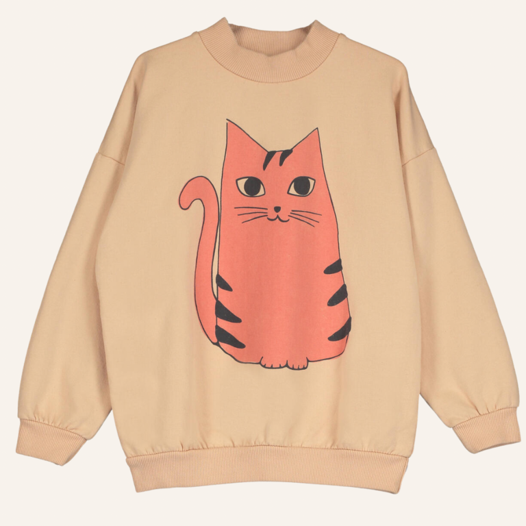 Lötiekids Lötiekids Sweatshirt Red cat - Ivory