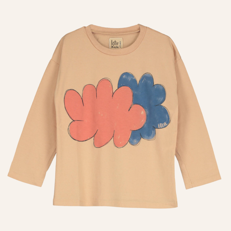 Lötiekids Lötiekids Long sleeve T-shirt Clouds - Ivory