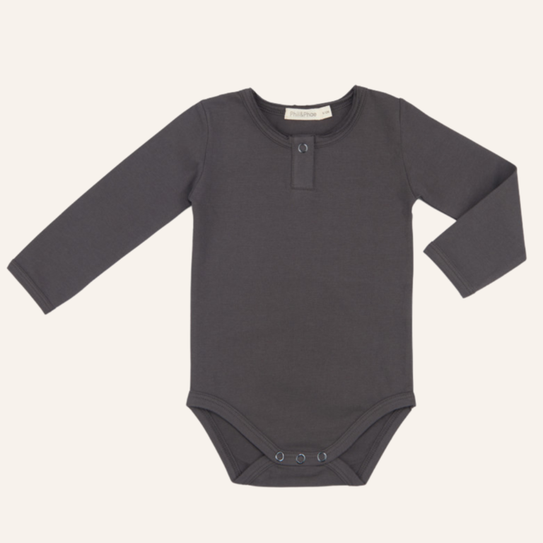 Phil&Phae Phil&Phae Henley body L/S - Graphite
