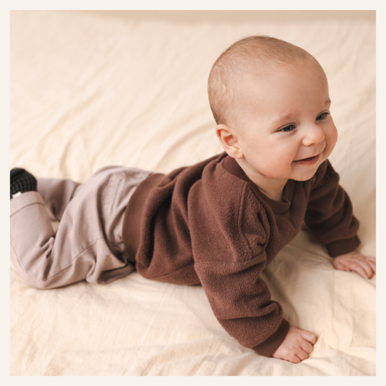 Phil&Phae Phil&Phae Teddy baby sweater - Burnt umber