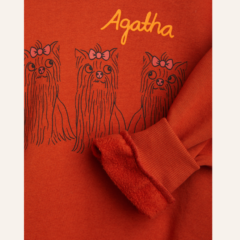 Mini Rodini Agatha dogs sweatshirt - Red