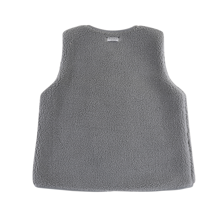 Donsje Amsterdam Monty Gilet Baby - Lava Grey