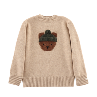 Donsje Amsterdam Denn Sweater Bear Baby - Biscotti Melange Donsje Amsterdam Denn Sweater Bear Baby - Biscotti Melange