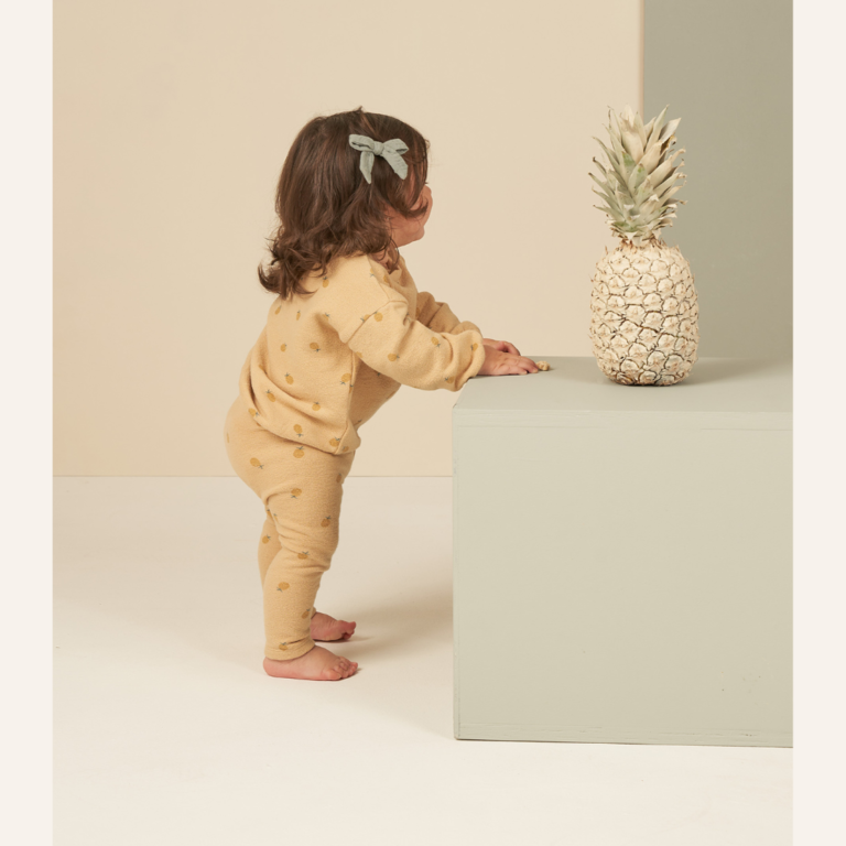 Rylee + Cru Spongey knit pants - Pineapple