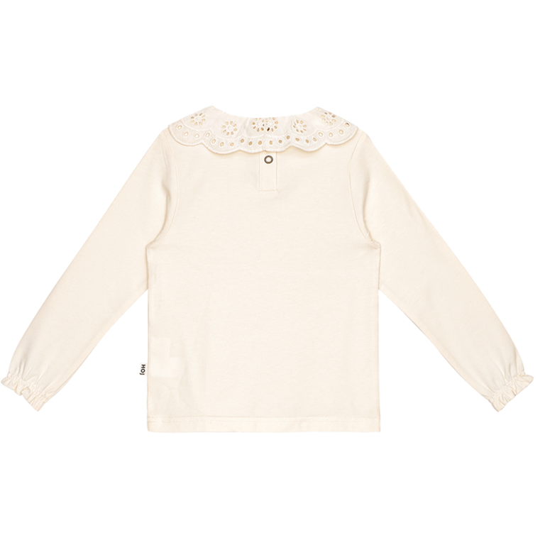 House of Jamie House of Jamie Crochet collar tee - Cream