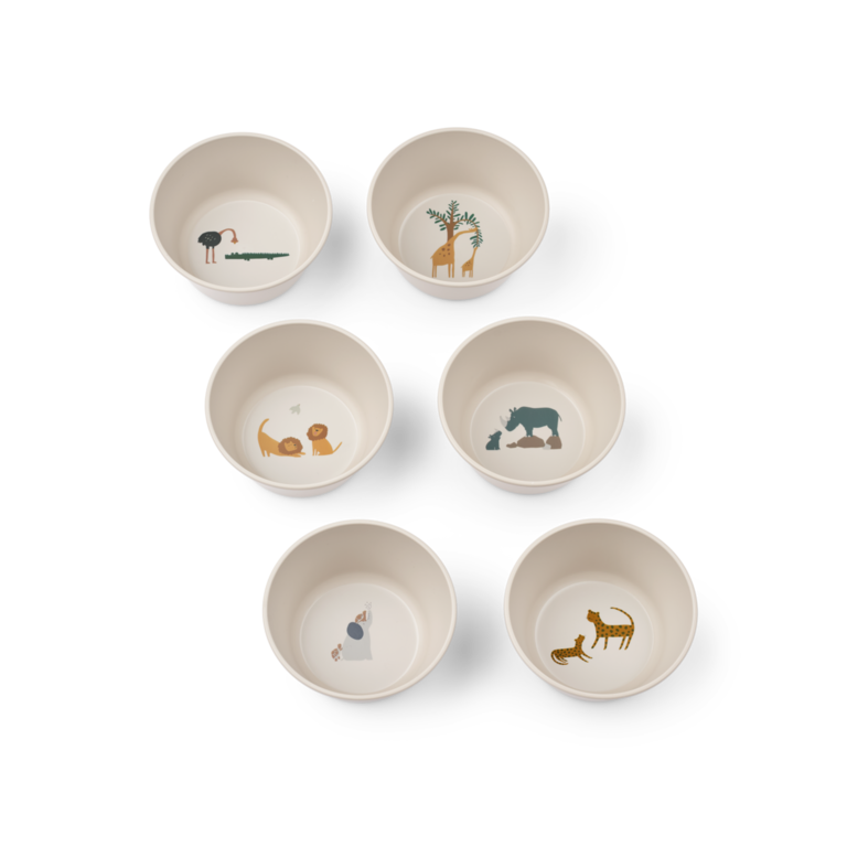 Liewood Cees Bowl 6-pack - All Together/Sandy