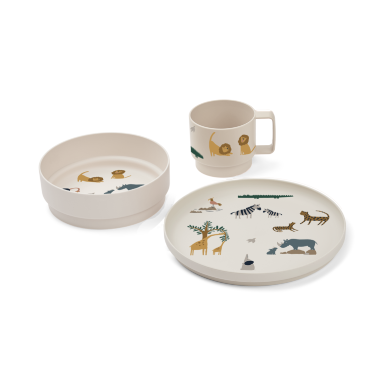 Liewood Archi Tableware Set - All Together/Sandy