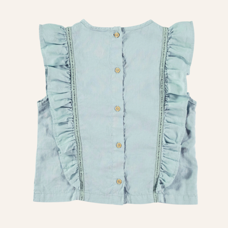 Tocoto Vintage Sleeveless ruffled blouse - Green