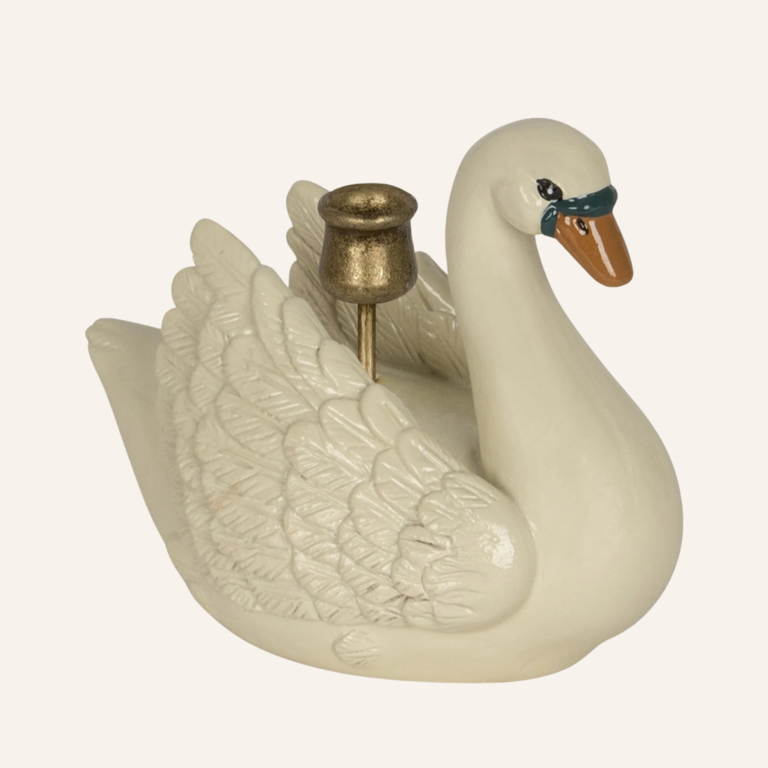 Konges Sløjd Swan Candle Holder - Creme