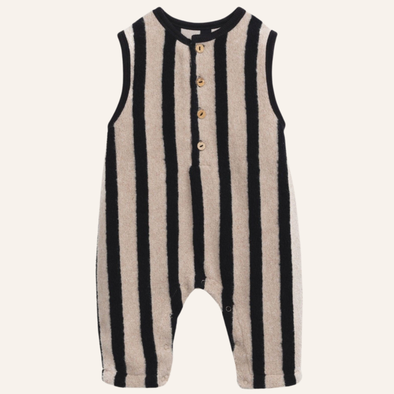 Play Up Striped plush jumpsuit - Penguin