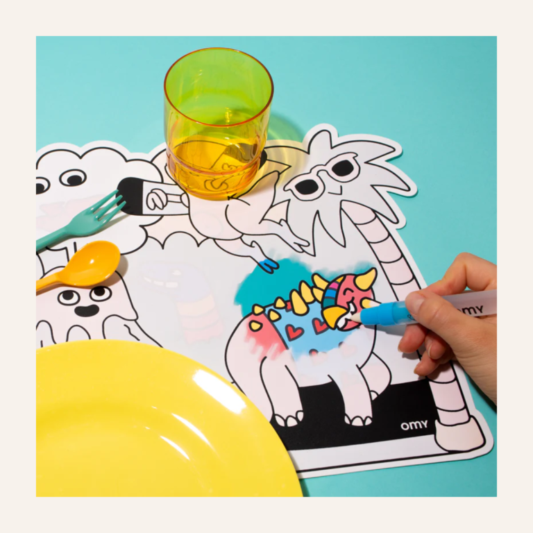 OMY Magic Water Inkleurbare Placemats - Dino