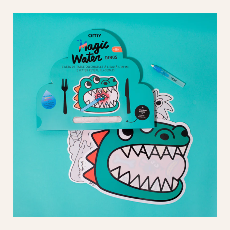 OMY Magic Water Inkleurbare Placemats - Dino
