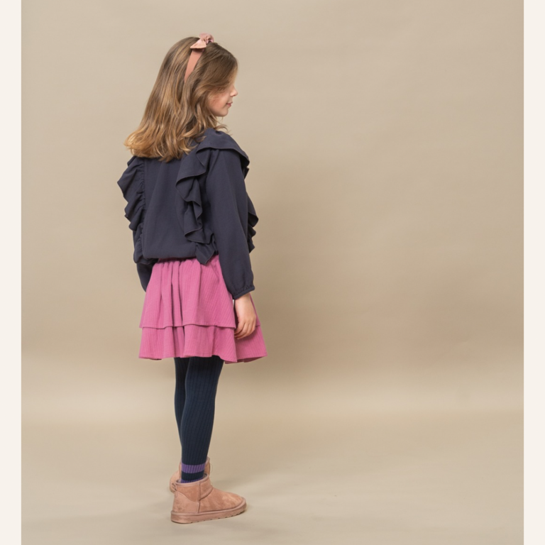 Petit Blush Petit Blush Mini smock skirt - Red violet