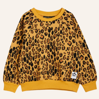 Mini Rodini Basic leopard sweatshirt -  Beige Mini Rodini Basic leopard sweatshirt -  Beige