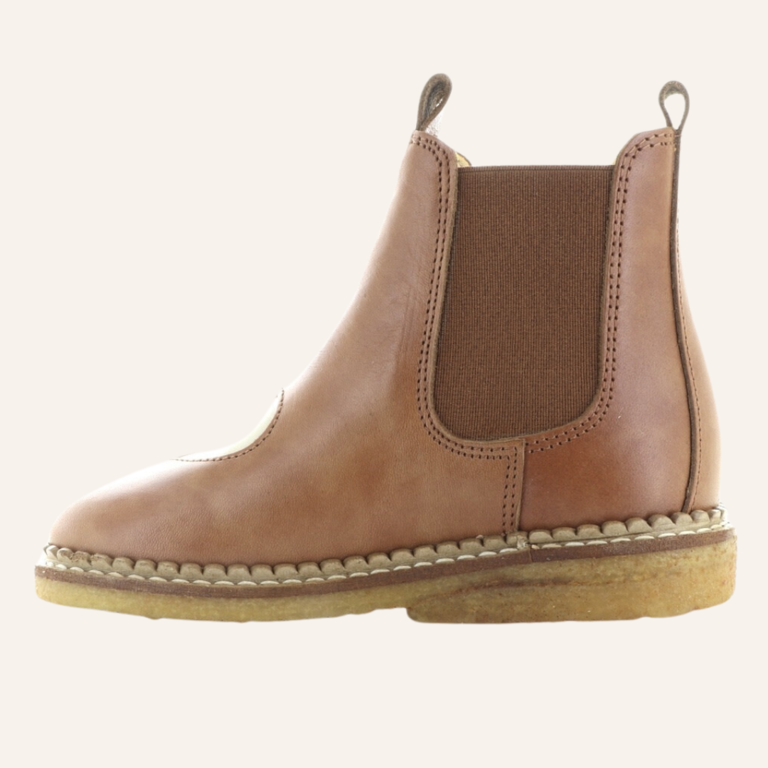 Angulus Chelsea Boot Heart - Tan/Buttermilk/Cognac