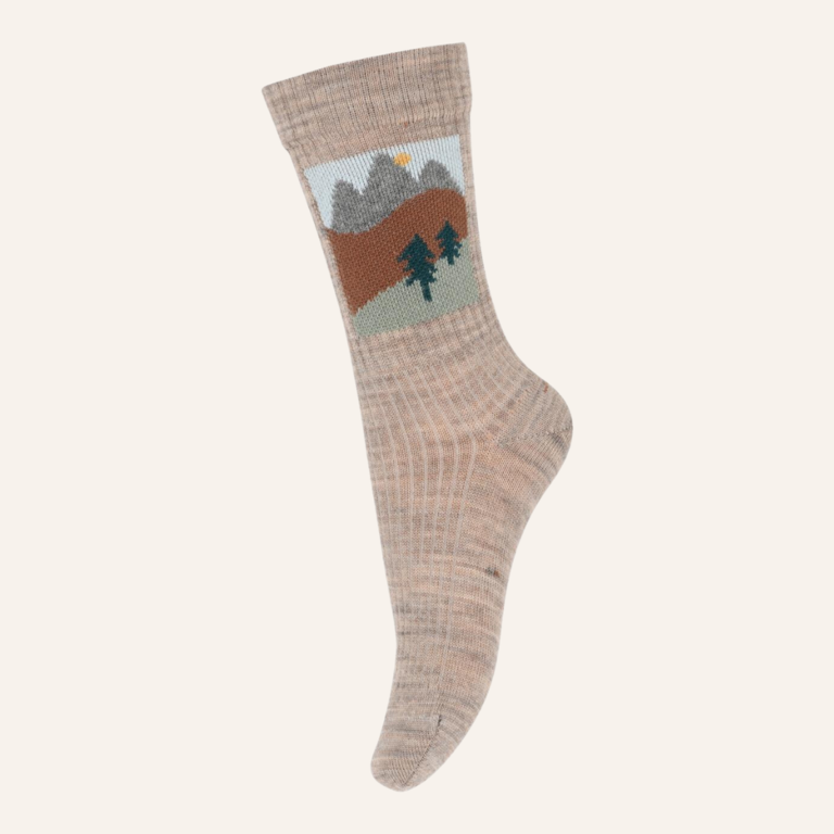 MP Denmark Willum Socks - Light Brown Melange
