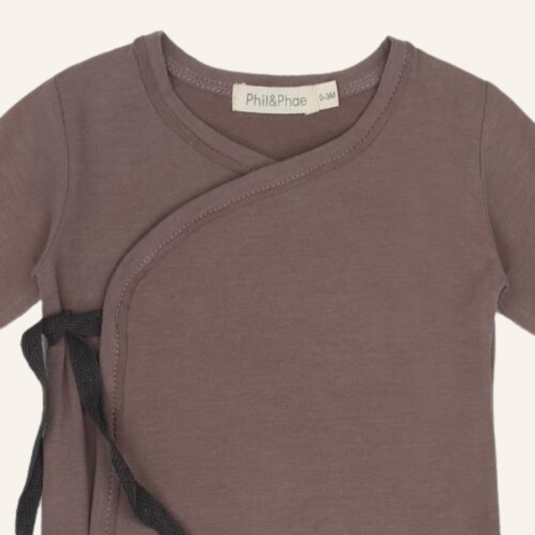 Phil&Phae Phil&Phae Cross-over body L/S - Heather