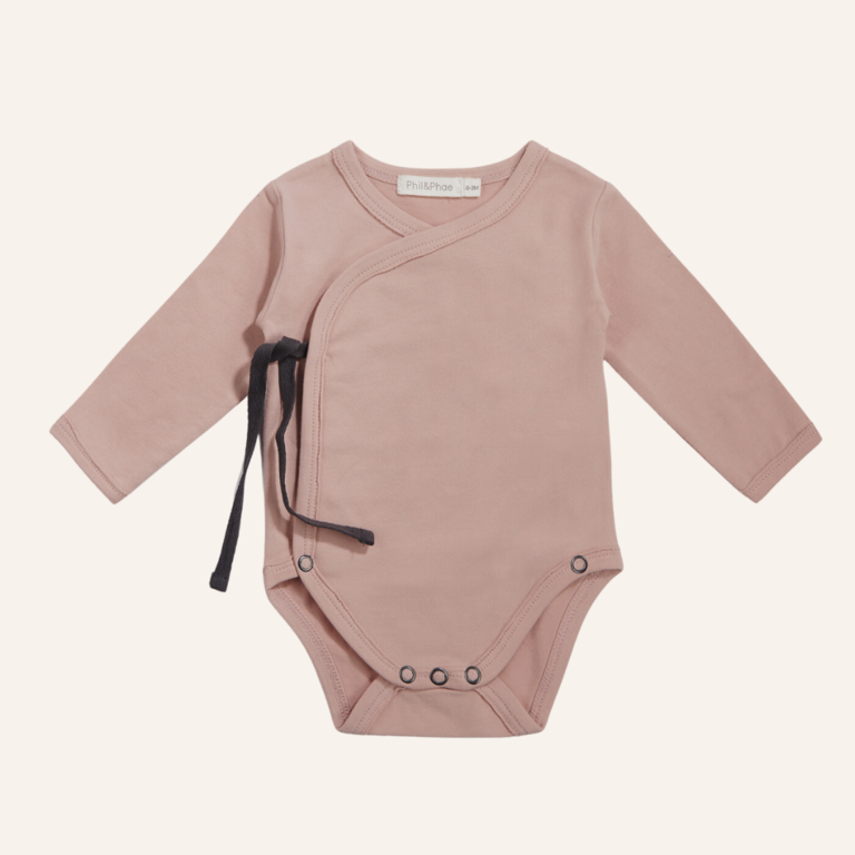 Phil&Phae Phil&Phae Cross-over body L/S - Vintage blush