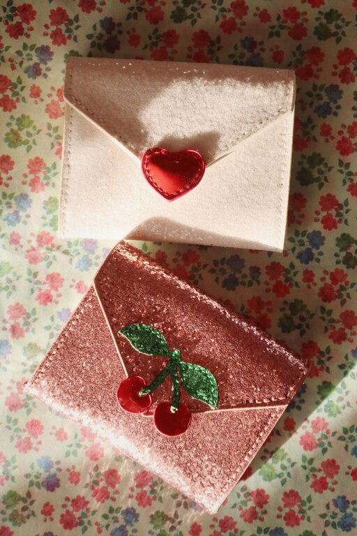 Konges Sløjd Love Letter Portemonee - Pink Glitter