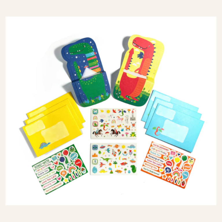 OOLY Tiny Tadas Note card & Sticker kit - Dino's & Dragons
