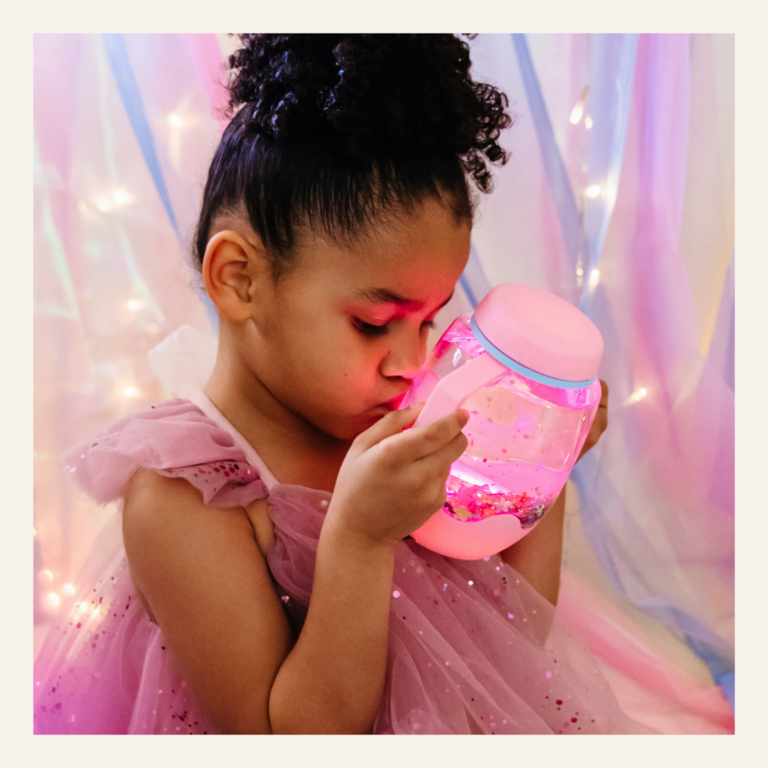 Glo Pals Glo pals Sensory play jar - Bubble gum pink